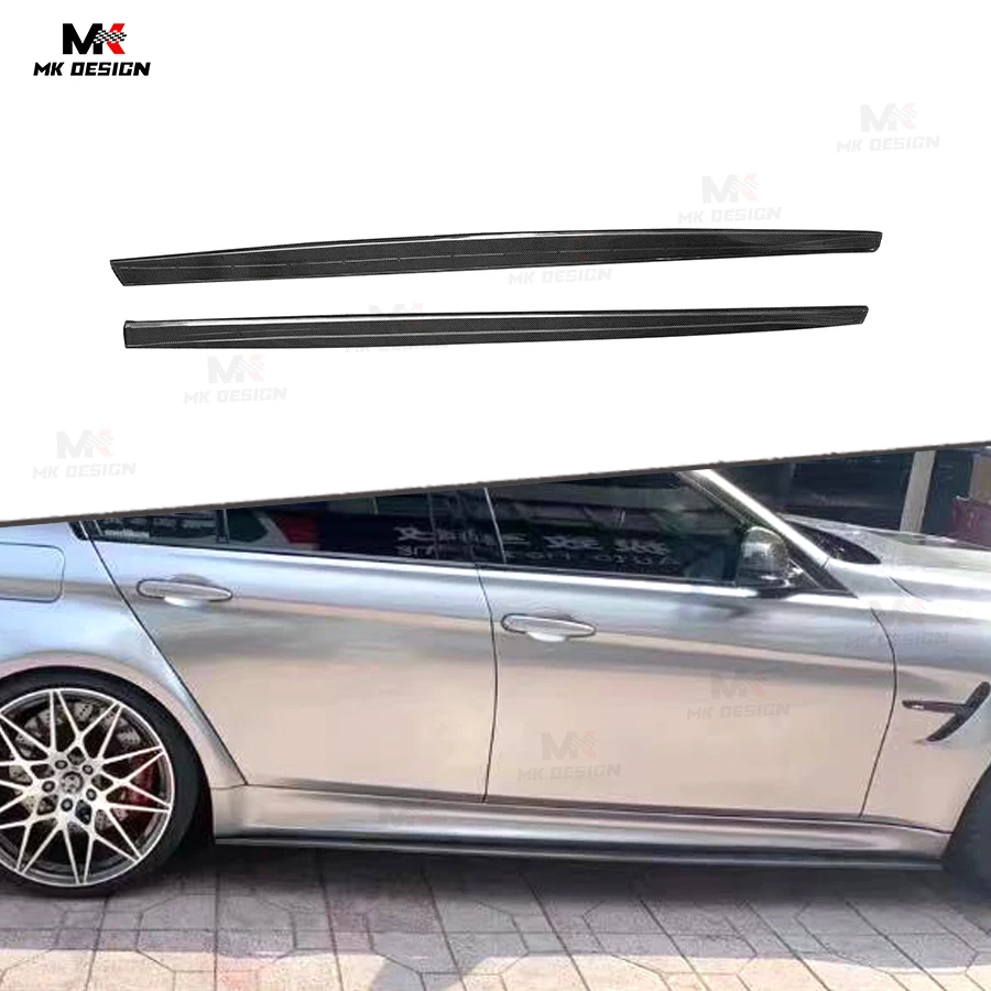 

Carbon Fiber MP Style Side Skirts Extension Lip For BMW F80 M3 F82 F83 M4 2014-2019 Side Skirts Rocker Panels Side Trim Spoiler