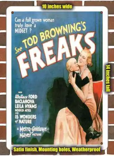 Metal Sign - 1932 Freaks Movie- 10x14 inches