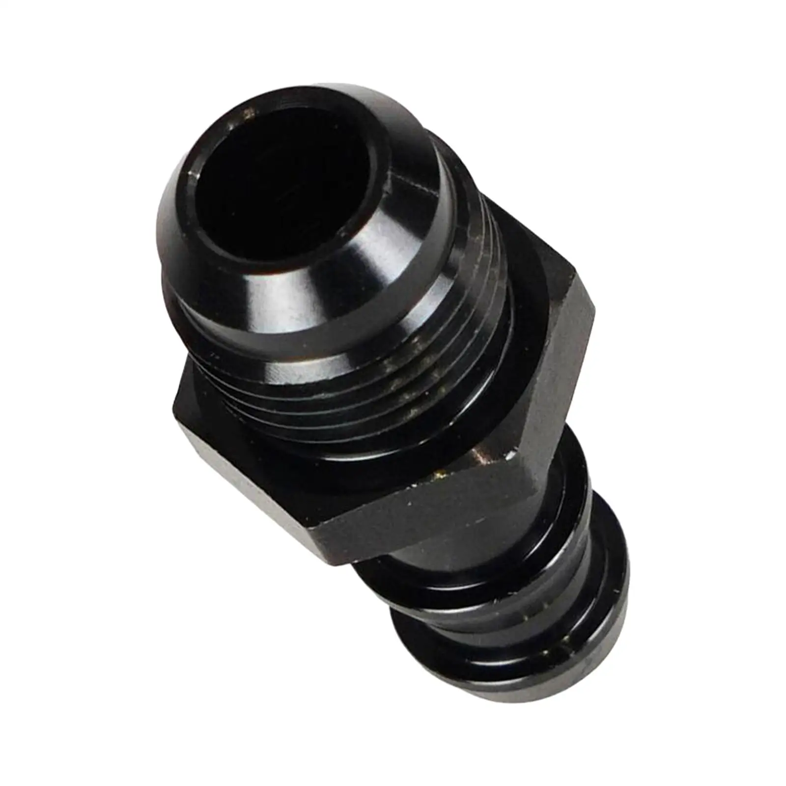 Fuel Line Adapter 8AN Male to 1/2 Tube Hose Fitting Hardline Pipe Connector Black Aluminum for Oil Water Air Lines