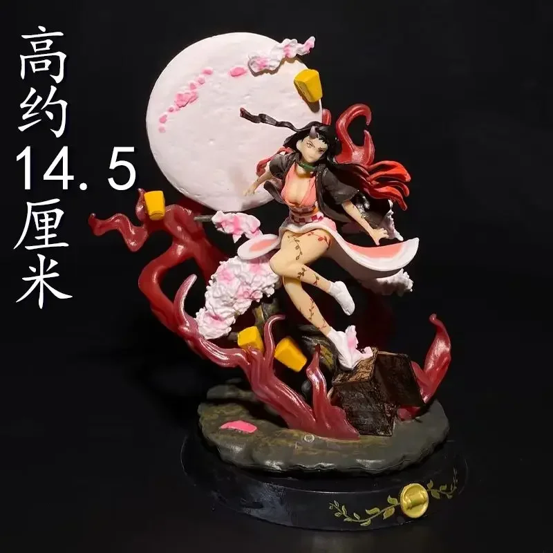 

14 см 2025 Demon Slayer Demonization Blood Burst Moon Scene Kamado Nezuko ПВХ Экшн Аниме Фигурка Модель Игрушки Подарок