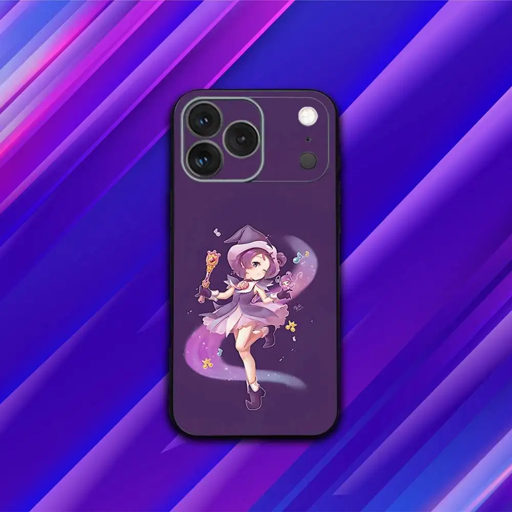حافظة هاتف M-Magical Anime Do-Re-Mi لهاتف iPhone 17,16,15,14,13,12,11,Pro,Max,Plus,X,XS,SE4,E,Mini,Soft Black Case