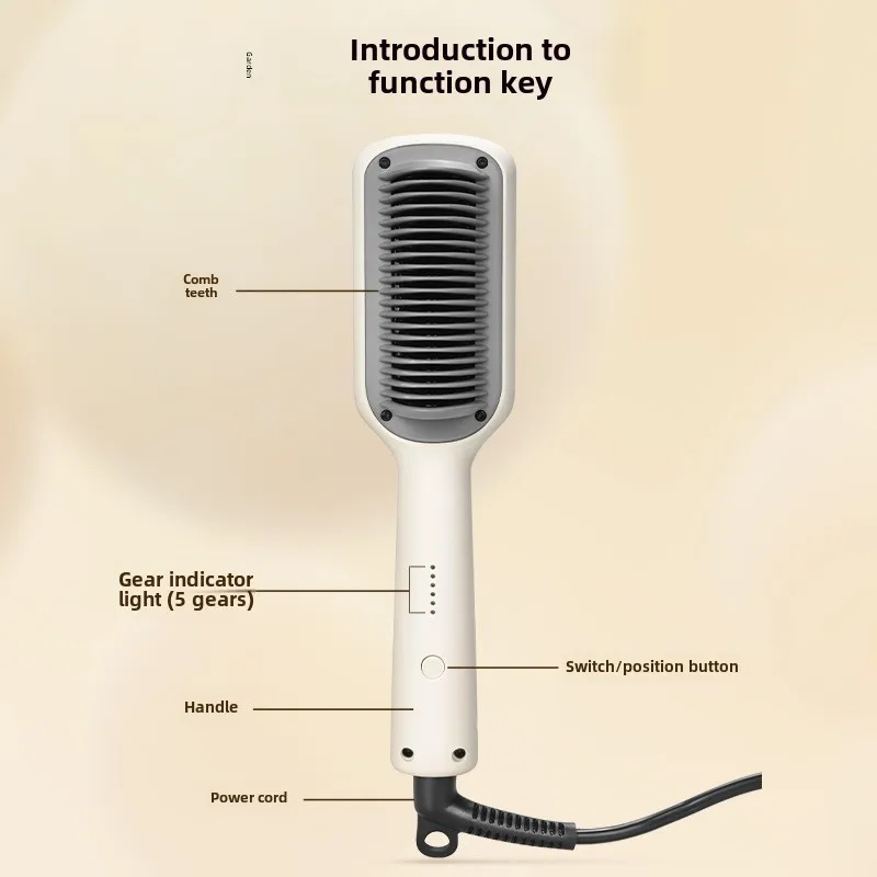 3 in 1 Hair Straightener, Heating Brush, Professional Quick Heating Electric Comb, Hair Straightener, Anti-scalding Styling Tool