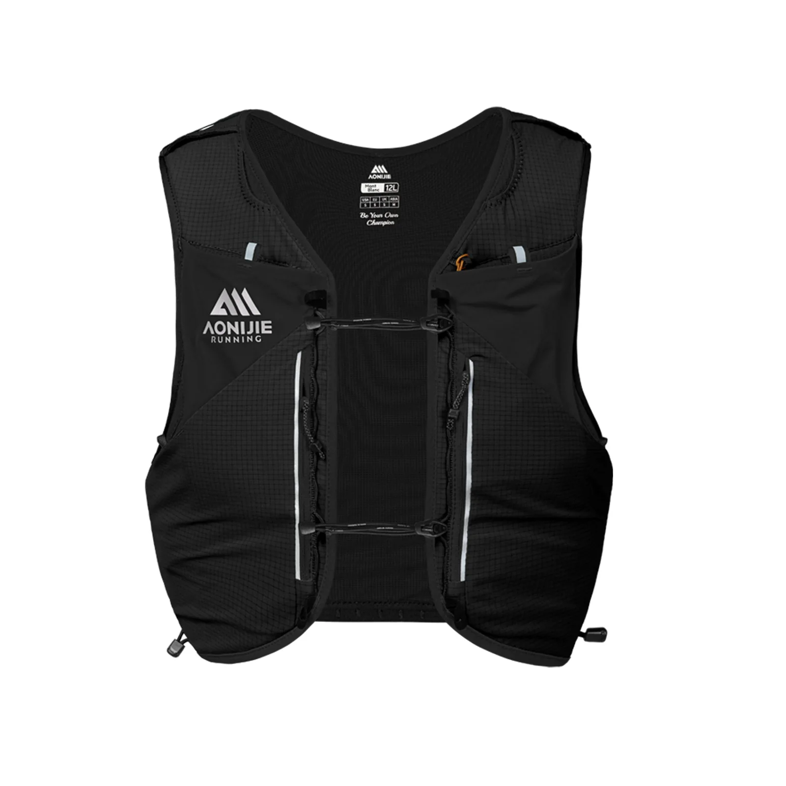 Aonijie MB-12LProfessional Running Vest Bags Outdoor Trail Run Vest Pack Marathon Backpack 2 Soft Flasks Water Bottles