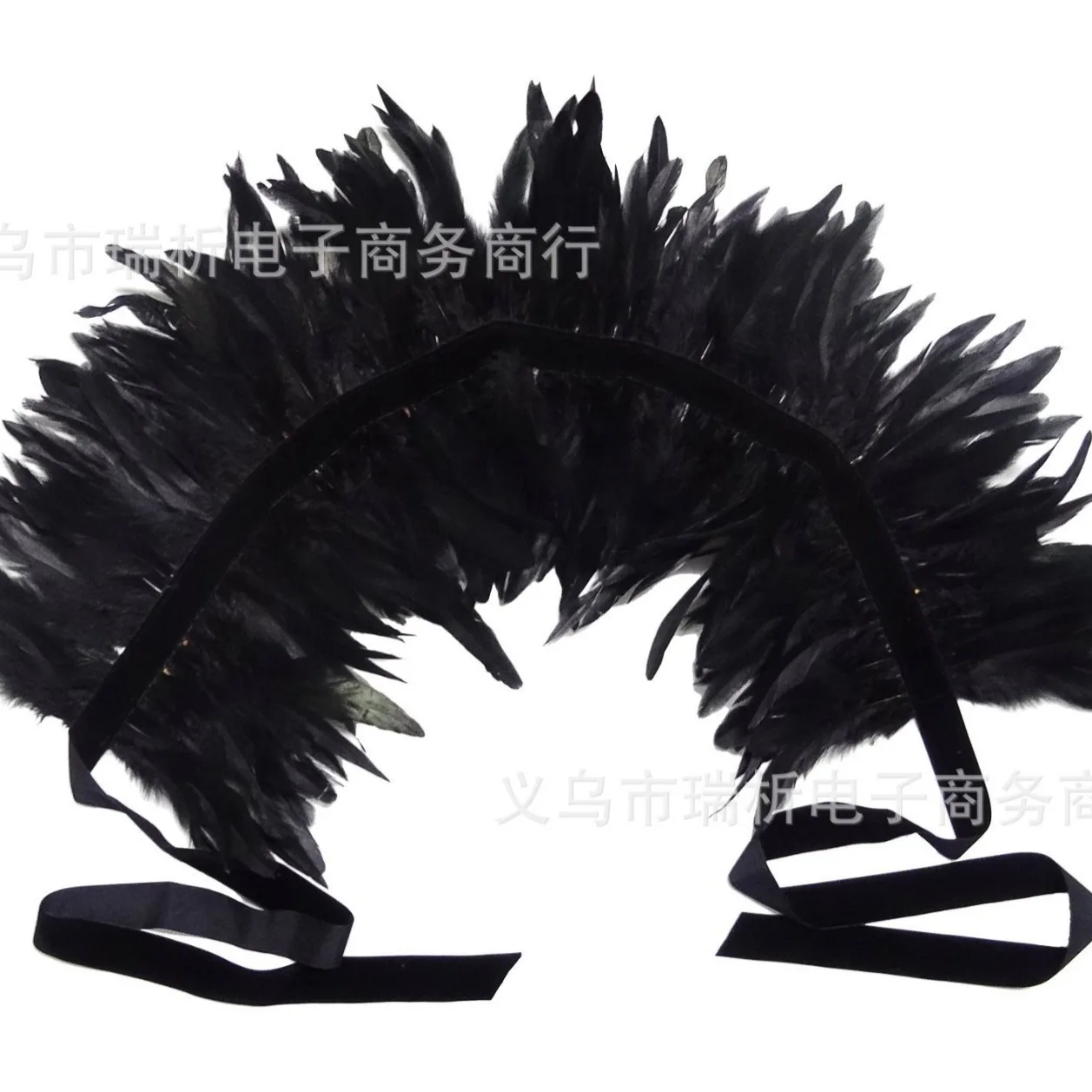 Gothic Feather Shawl Cock Feather Shawl False Collar Feather Bucket Cloak Accessories Accessories 24W002