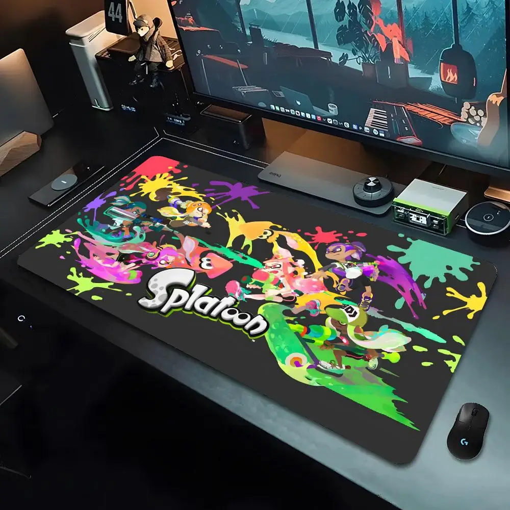 Splatoons Cartoon Mouse Pad Gamer Mousepad Baby Bear Large Mouse Mat Natural Rubber Desk Rug PC Desk Mats Design Mousepads