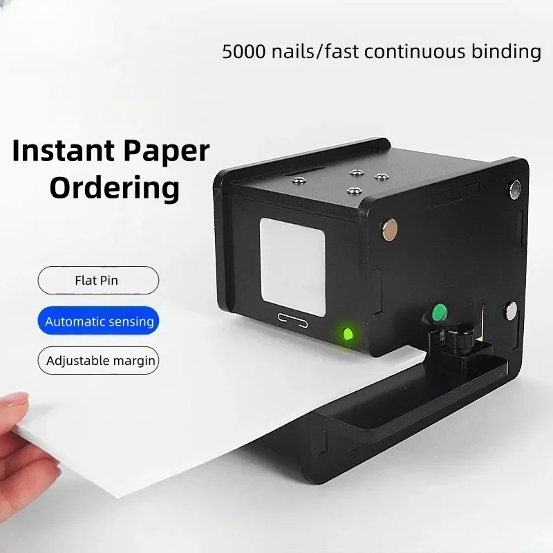 Office Electric Stapler Small Automatic Thickening Labor-Saving Flat Binding Machine for Thick Books Electronics