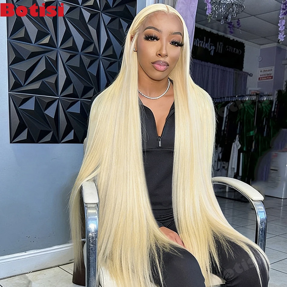 

613 Парик из натуральных волос 13x6 Hd Парик из натуральных волос на кружеве Прямые парики из натуральных волос для женщин 30 дюймов 13x4 Медовый блондин Парик на фронтальной части шнурка