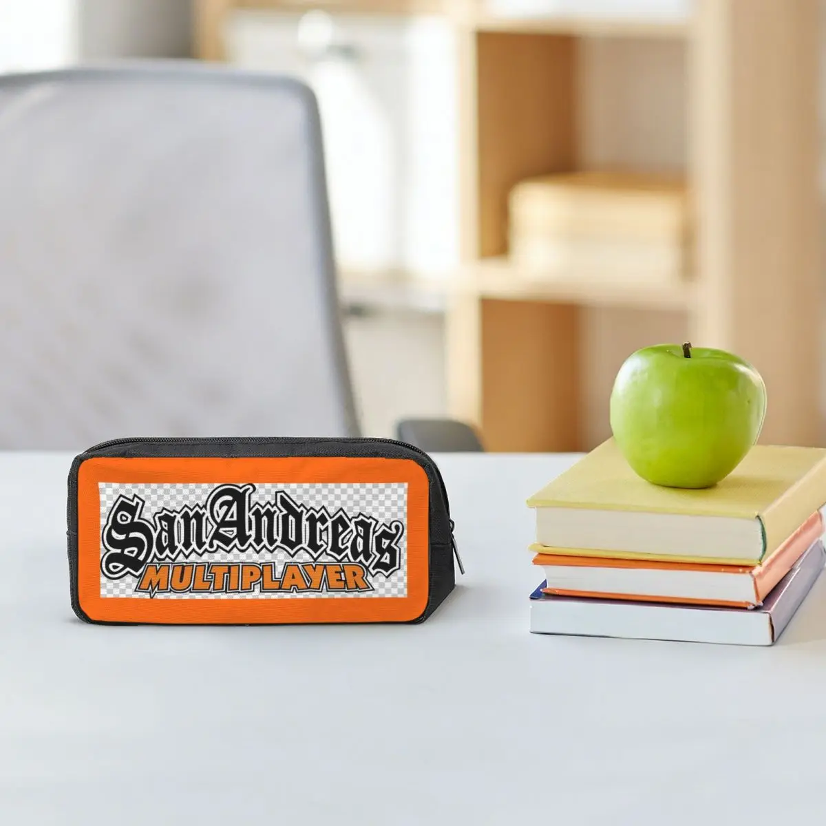 Estojo de Lápis com Logo GTA San Andreas para Estudantes, Caixa de Canetas, Bolsa Grande para Lápis, Estojo de Armazenamento de Material Escolar