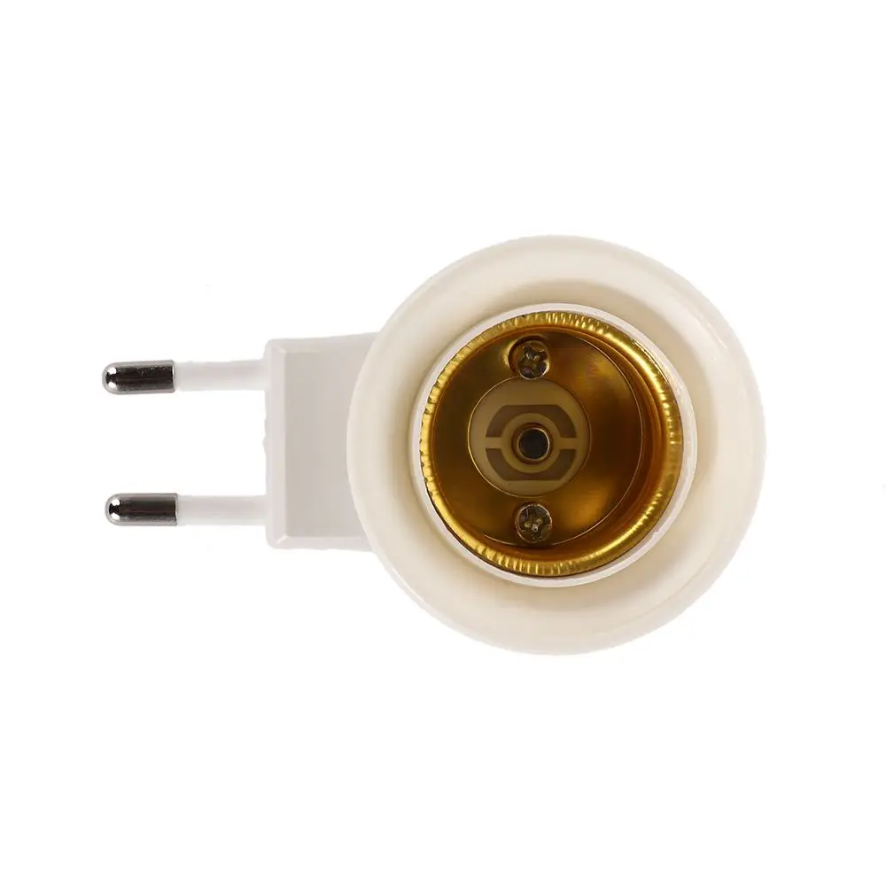 LED EU Plug Light Base Wall Lamp Light Socket Bulb Base Screw Converter Lamp Holder Socket Adapter