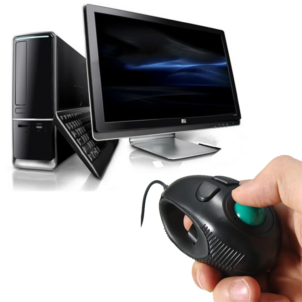 

High Quality Finger Handhold 4DB Mini Trackball Mouse Wired Mice Portable Thumb Control For PC Computer