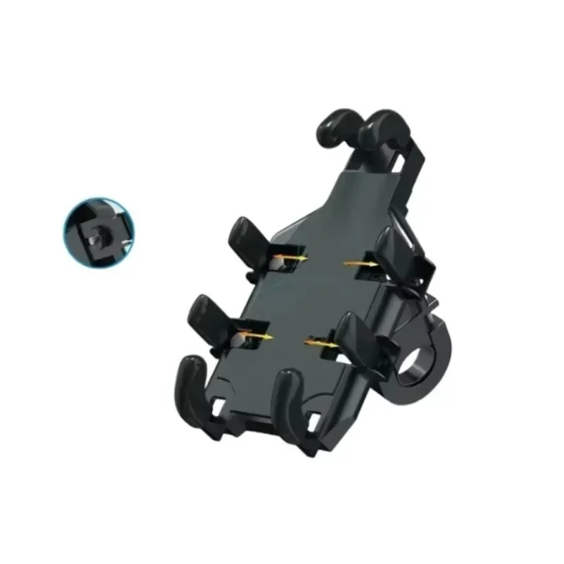 حامل هاتف لركوب الدراجات في الهواء الطلق 360 °   دوران الهاتف جبل قابل للتعديل المضادة للاهتزاز المقود دعم الهاتف المحمول للدراجات النارية