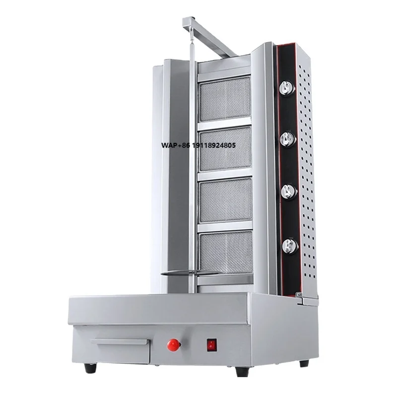

Gas Barbecue Grill Stainless Steel Gas New Chicken Meat Rotary Doner Kebab Grill Shawarma Machine for Sale Gas BBQ Grills
