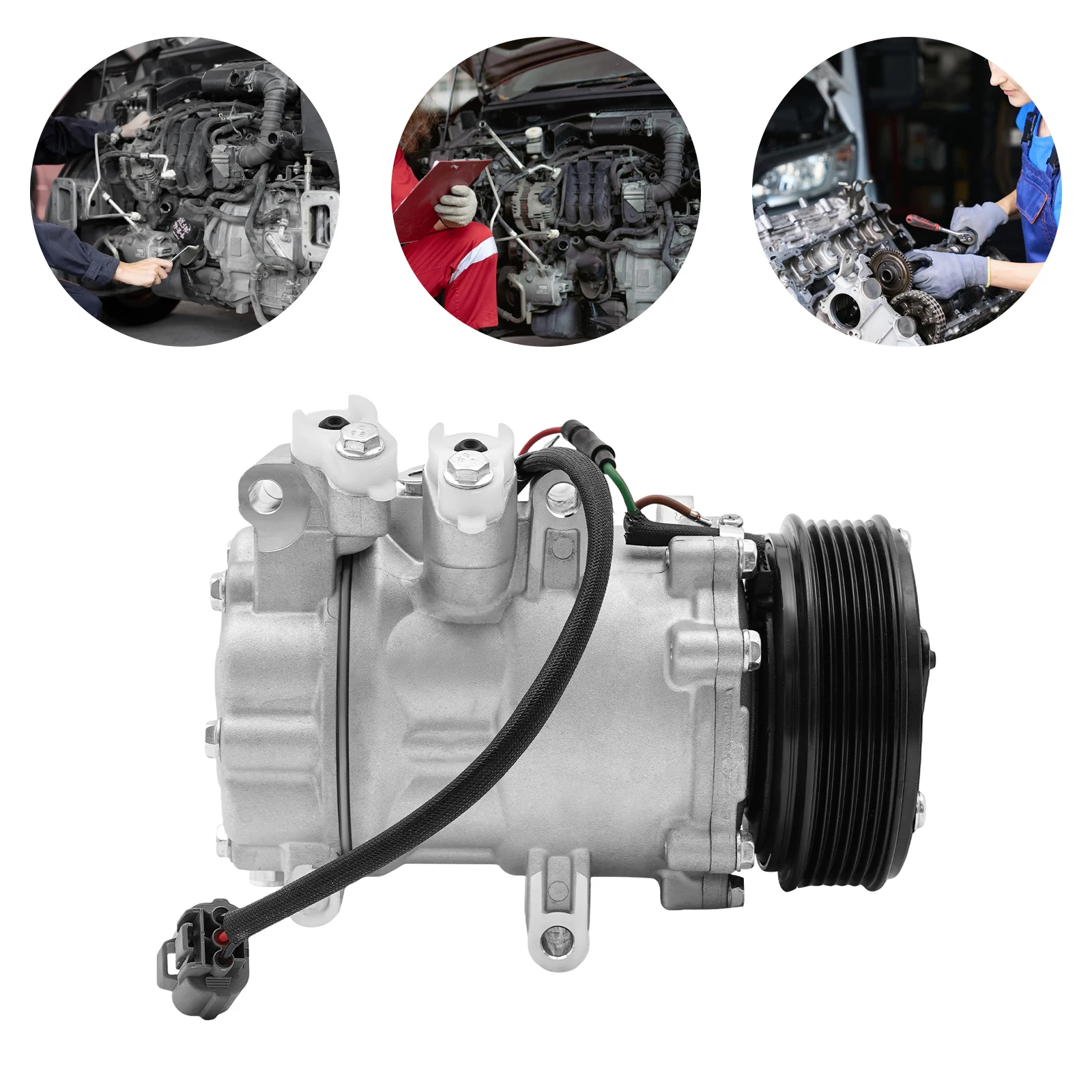 A/C Compressor 12V Air Conditioning Compressor New Silver Black For Cars SUVs Direct Replacement
