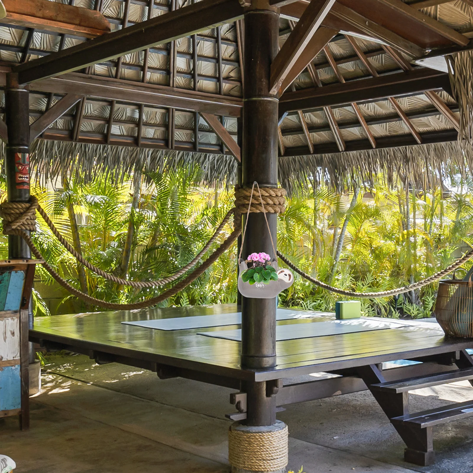 

Unique Wall Mounted Flower Pot with Sloth Design Small Succulent Planter for Indoor Home Office Decor Grey Hanging Flower Pot