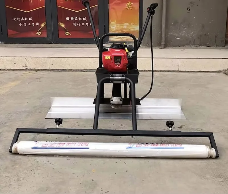 Multi-fuction concrete vibration ruler cement ground level vibration electric film covering film laying machine