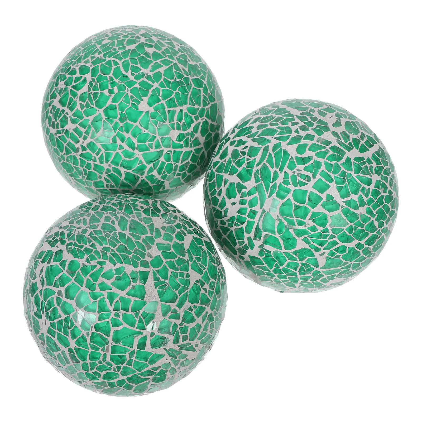 

3Pcs Glass Mosaic Balls Decorative Ornaments Christmas Tree Decorations Xmas Party Supplies Festive Glass Spheres