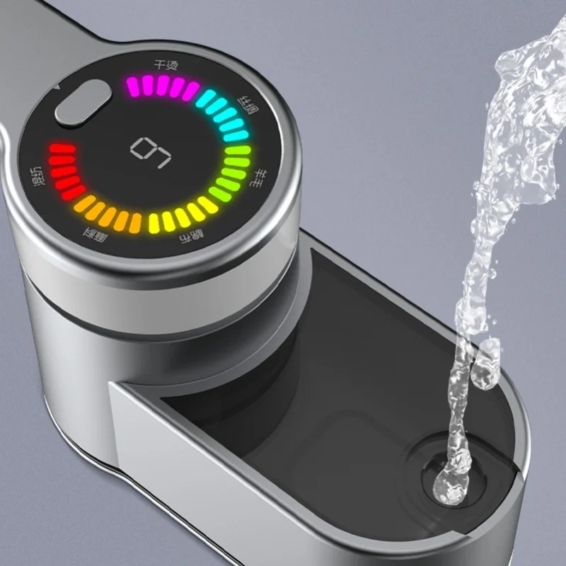 1200W Handheld Steaming Ironing Machine Rotating Handle 6 Gears Adjustable Color Screen Display Dry Wet Wrinkle Remover