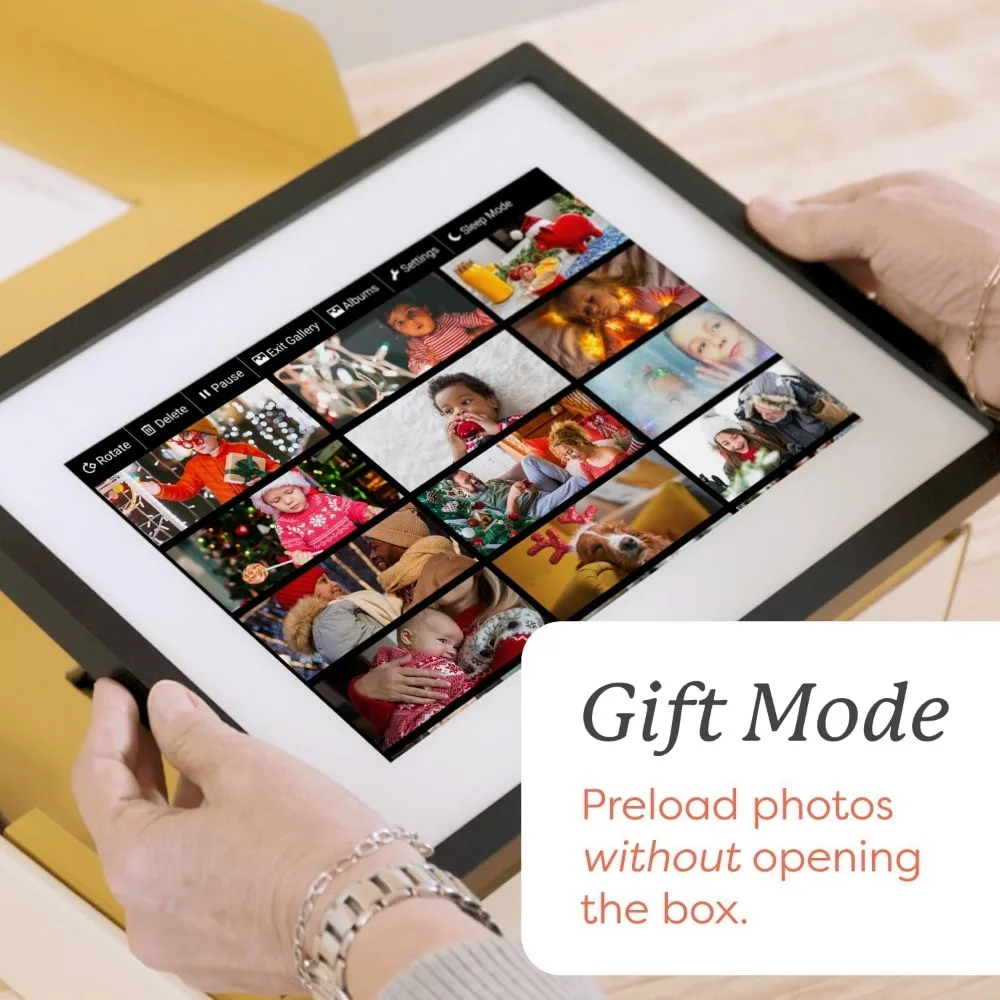 Digital Picture Frame-WiFi Enabled with Load from Phone Capability, Touch Screen Digital Photo Frame Display-Customizable Gift