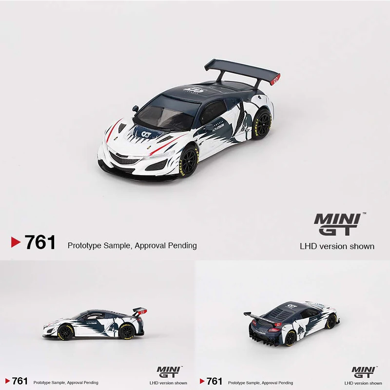 

MINIGT 761 1:64 NSX GT EVO AlphaTauri Yuki Tsunoda Литая под давлением диорама Коллекция моделей Миниатюрные игрушки