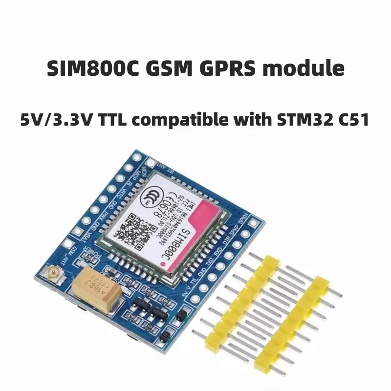 SIM800C GSM GPRS Module 5V/3.3V TTL Bluetooth TTS Support Compatible with STM32 C51 Arduino for IoT SMS Voice Communication