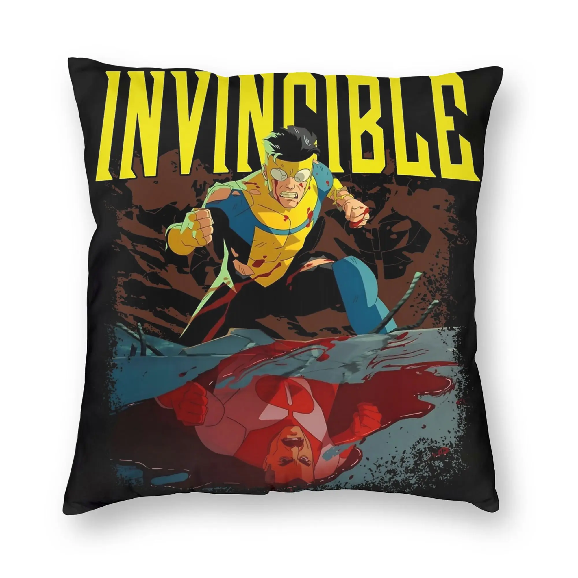 Invincible Mark Grayson Superhero Pillowcase Printing Fabric Cushion Cover Decor  Throw Pillow Case Cover Home Zippered 40*40cm