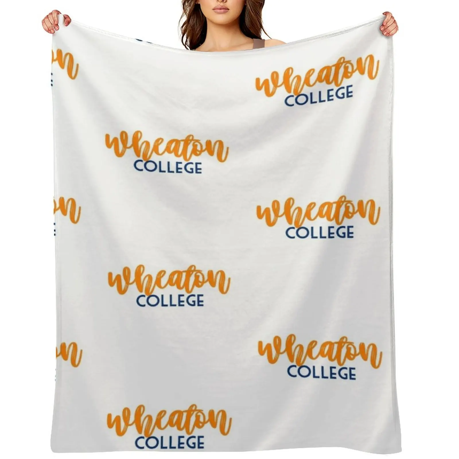

Wheaton College Throw Blanket Hair warm winter Bed christmas gifts Blankets
