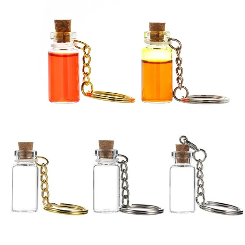 1/5PCS 2ML Transparent Mini Glass Bottle Cork DIY Decoration Exquisite Drifting Wishing Message Cute Jars Containers Gifts