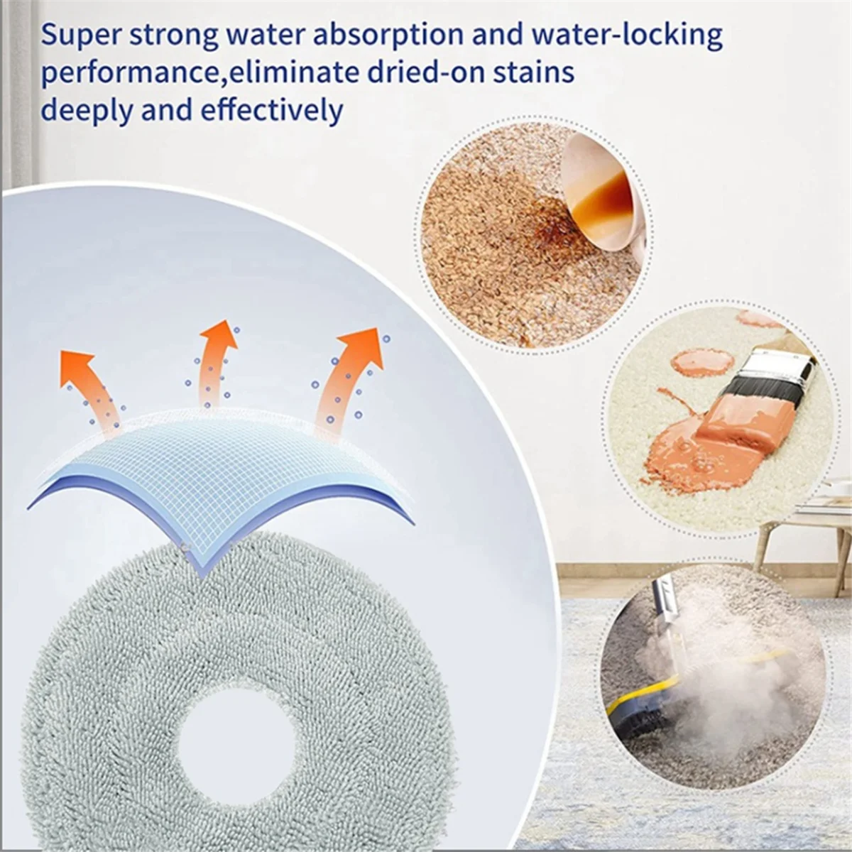 A01m 20 pçs pano mop lavável para dreame l10s pro ultra calor/x30 ultra/x30 pro/s10 pro ultra aspirador de pó substituir mop almofada