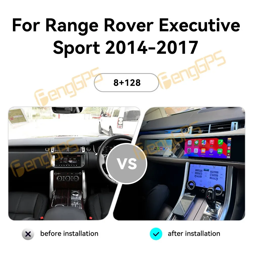 12.3 Inch Android 13 CarPlay Car Radio for Land Range Rover Executive Sport 2014-2017 Dual Screen Multimedia Player Navigation
