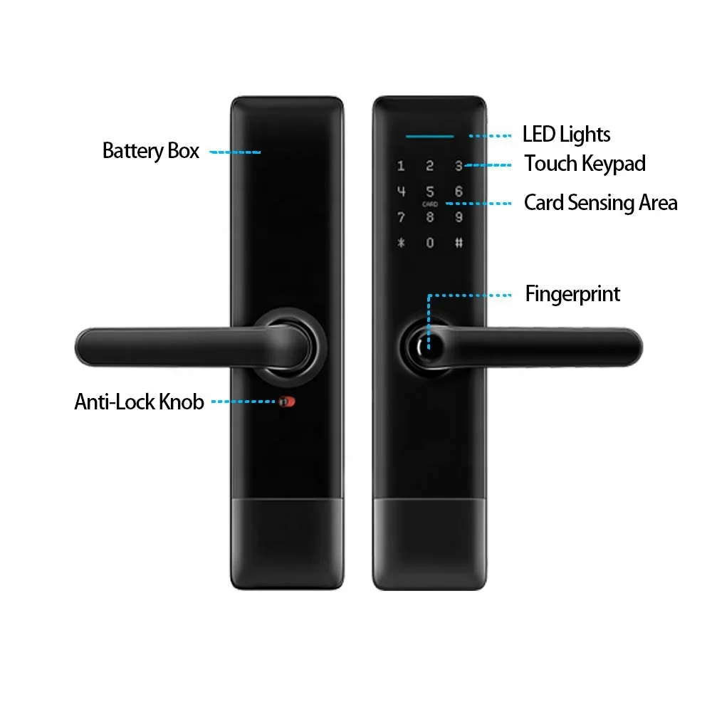 Morden style anti-theft suitable indoor BLE APP Wifi Electric Smart Door Lock