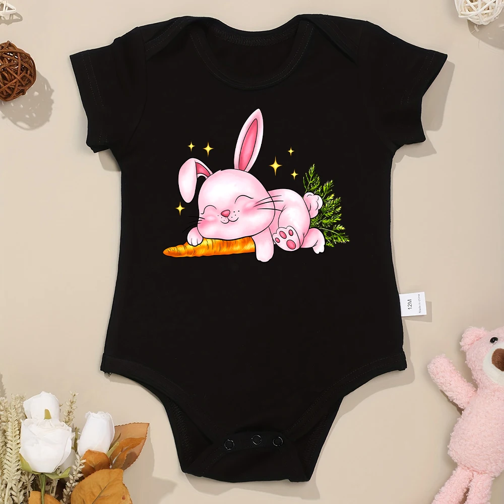 Easter Bunny Kawaii Harajuku Newborn Girl Clothes Aesthetic Festival Vibe Cute Infant Onesies Pure Cotton High Quality Bodysuits