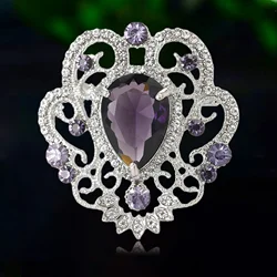 Retro Rhinestones Baroque Brooch for Women Unisex Palace Style Pins Event Clothes Funny Luxury Gifts New Year Friends Decoration