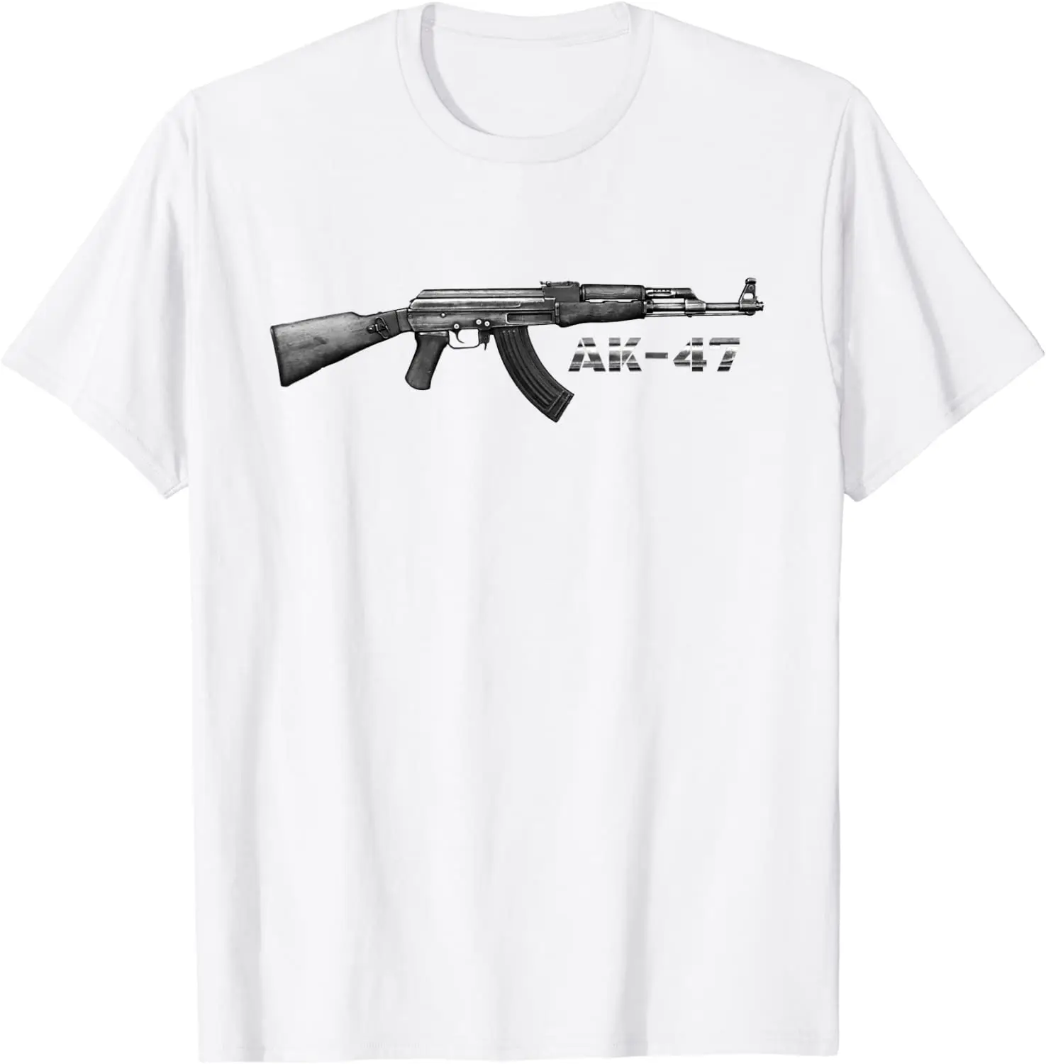 

AK Gun 47 Kalashnikov Russian Assault Rifle Men T-Shirt Short Sleeve Casual 100% Cotton O-Neck Summer Shirt