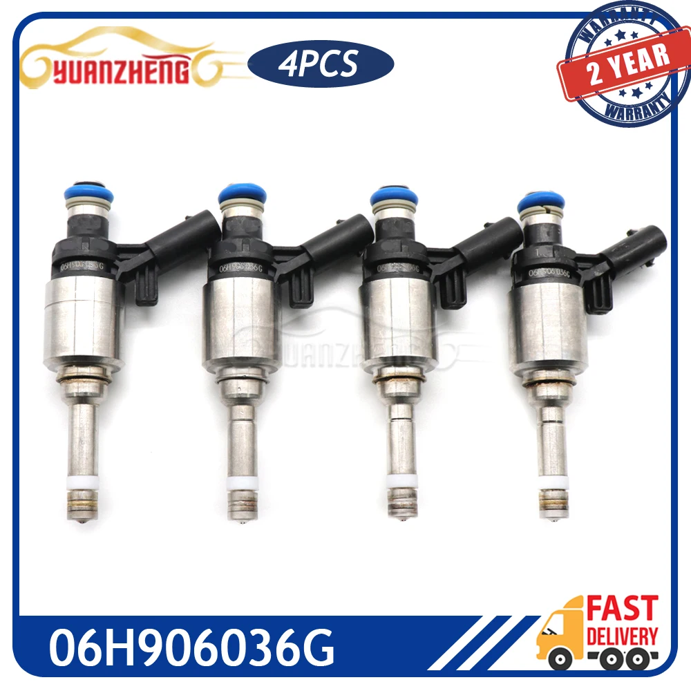 

4pcs/lot Petrol Fuel Injector For Volkswagen For Audi A4 A3 A5 TT T5 Eos CC 2.0L Turbo 06H906036G 0261500076 0261500162