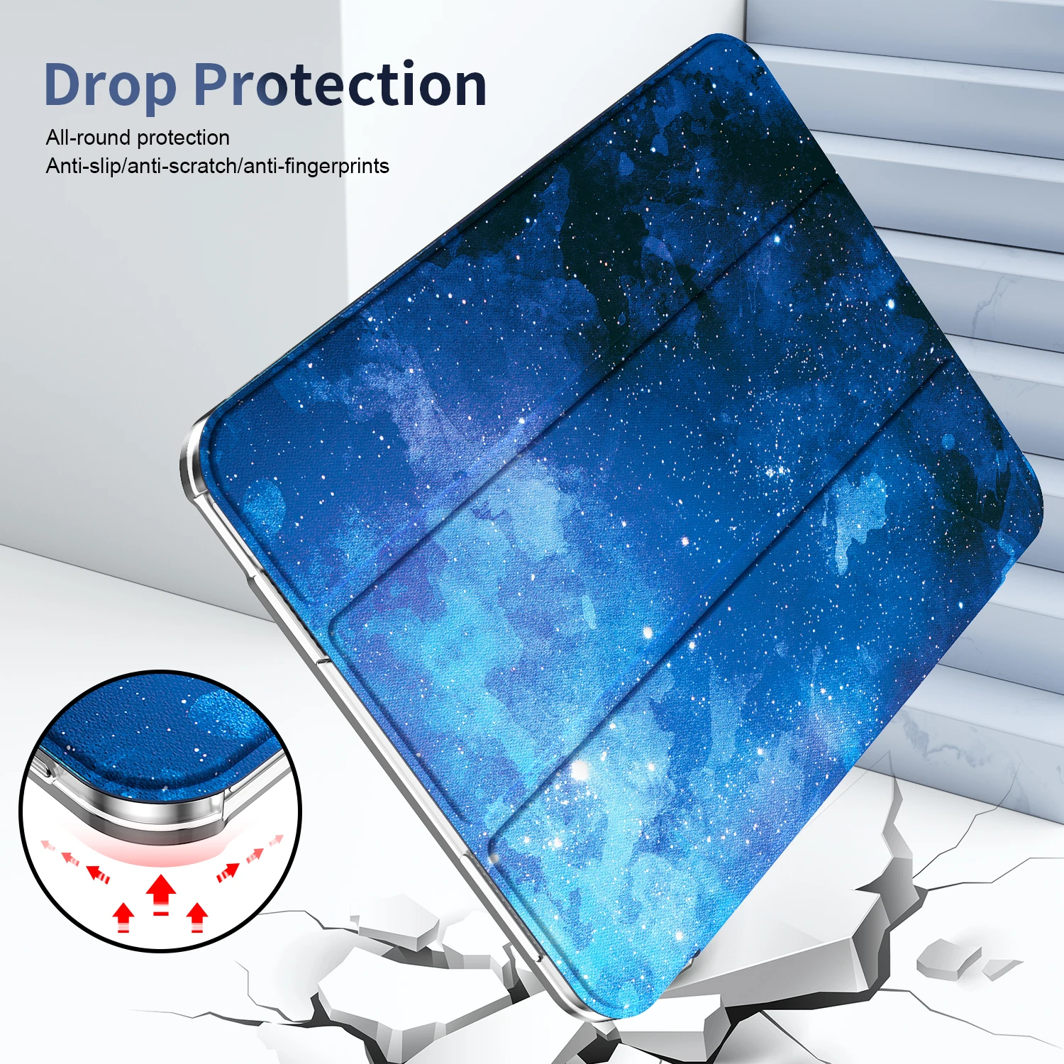 For iPad(A16) 11th Generation 2025, iPad 10th Gen Case 10.9inch 2022,Back Shell Smart Cover, Support Touch ID, Auto Wake/Sleep