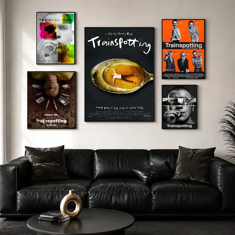 T-Trainspotting Classic Movie Poster Wall Poster Self-adhesive Waterproof for Bedroom/e-sports Room Family Life Pet Anime