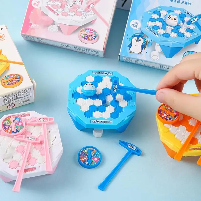 Small Ice Breaking Penguins Toy Tabletop Puzzle Game Penguins Knocking Ice Game Funny Desktop Game Enduring 24BD