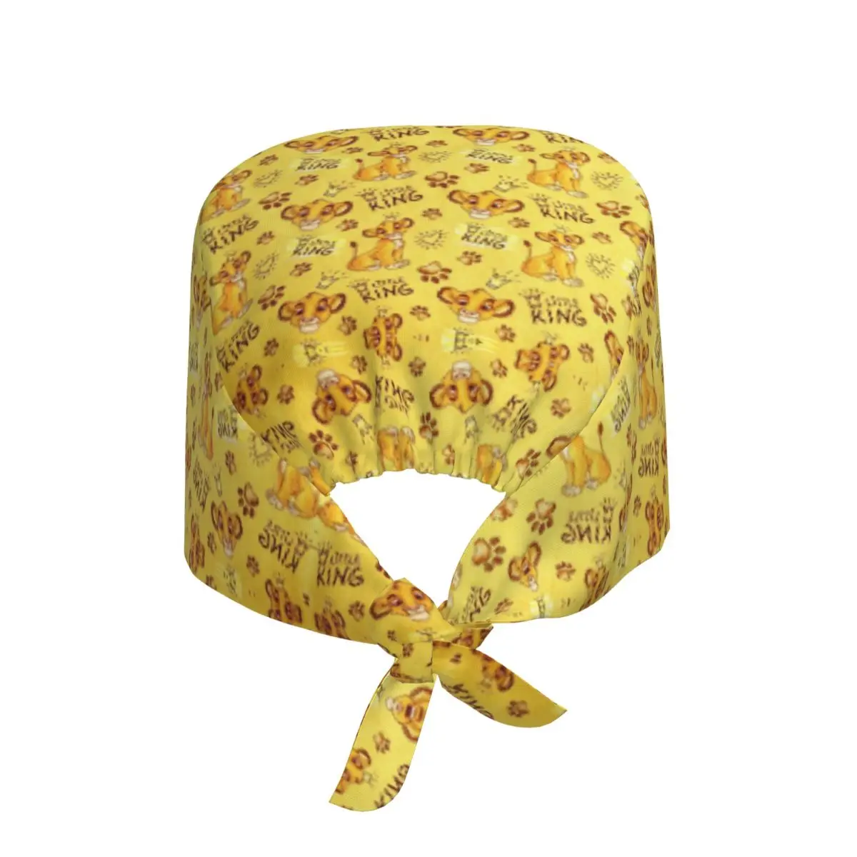 مخصص الأسد الملك Kawaii الكرتون العمل قبعة الرجال الرجعية سيمبا نمط فرك قبعات فرك التمريض طبيب جراح قبعة لطبيب الأسنان