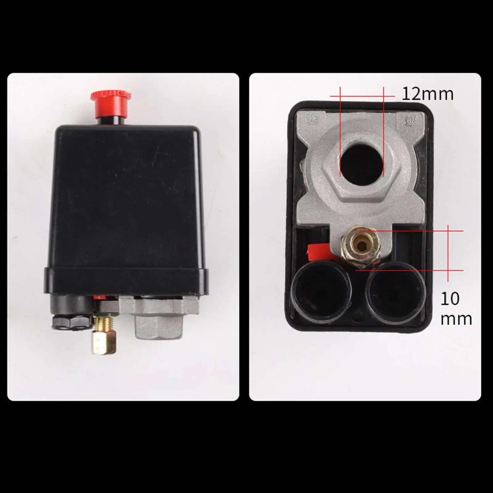 Pneumatic Air Compressor Pressure Switch Horizontal Pressure Switch Assembly Accessory Metal Easy Installation Automatic Reducer