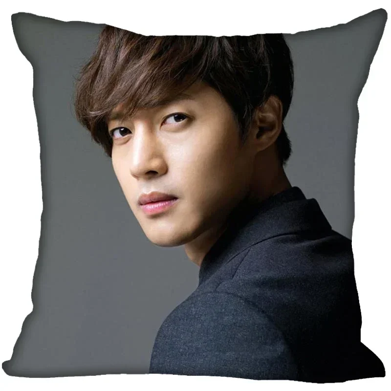 New Kim Hyun Joong Kpop Pillow Cover Bedroom Home Office Decorative Pillowcase Square Zipper Pillow Cases Satin Soft No Fade