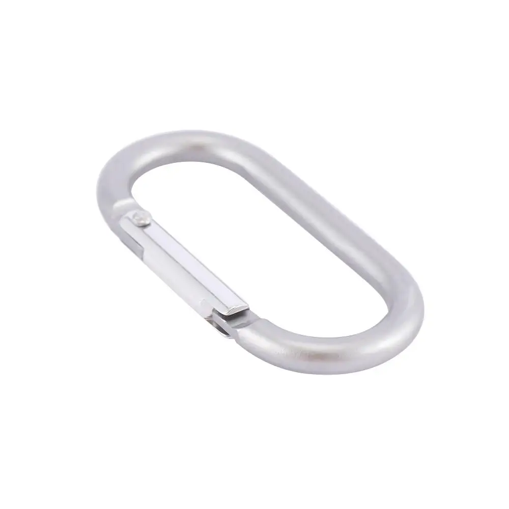 Runway Type Outdoor 2pcs Elliptical Hang Clip Camping Metal Hiking oval Keychain Carabiner Ring Buckle Snap Hook