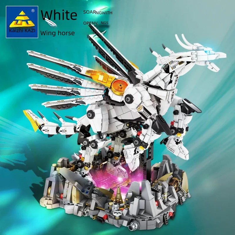 Kaizhi New Product 8092AI-X White Wing Horse Compatible with LEGO Assembly Blocks Children's Puzzle Toy Small Particle Male