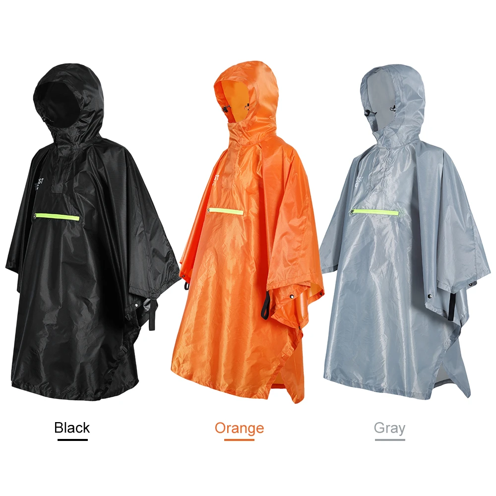 Men Women Raincoat Waterproof Rainwear with Reflector Rainproof Poncho with Reflective Strip