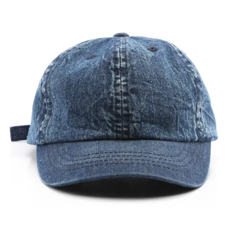 Casquette de Baseball en Denim Solide avec Plaque Légère, Protection Solaire, dehors en Plein Air, Voyage, 1 Pièce