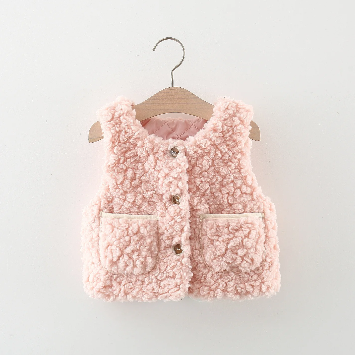 (9 Months -3 Years Old) New Cartoon Rabbit Baby Girl Vest For Autumn And Winter, Warm And Cute Children'S Clothes