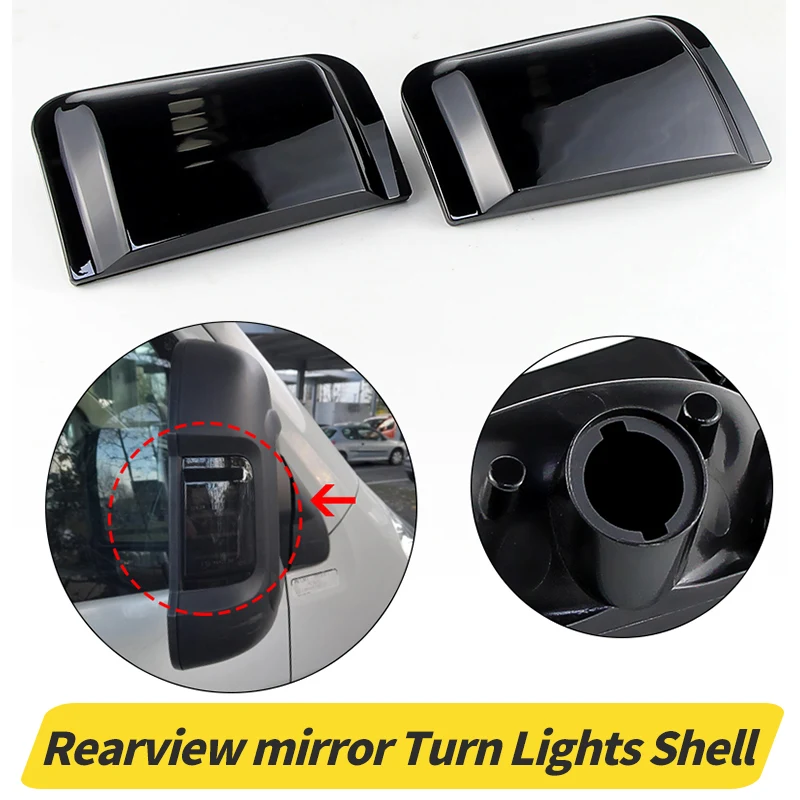 2pcs Car Turn Mirror Light Lamp Cover Shell Clear/Smoke Housing Fiat Ducato Citroen Jumper Relay Peugeot Boxer RAM Promaster L&R