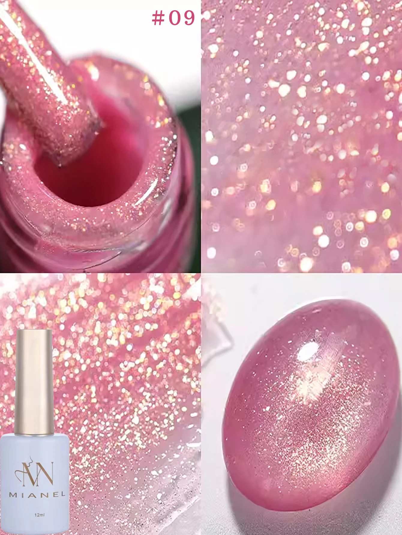 

MAINEL 12ML Top Selling Pink Gel Nail Polish , Beauty Honey 9 Colors Gel Polish Series, 2025 New Japanese Style Jelly Gel