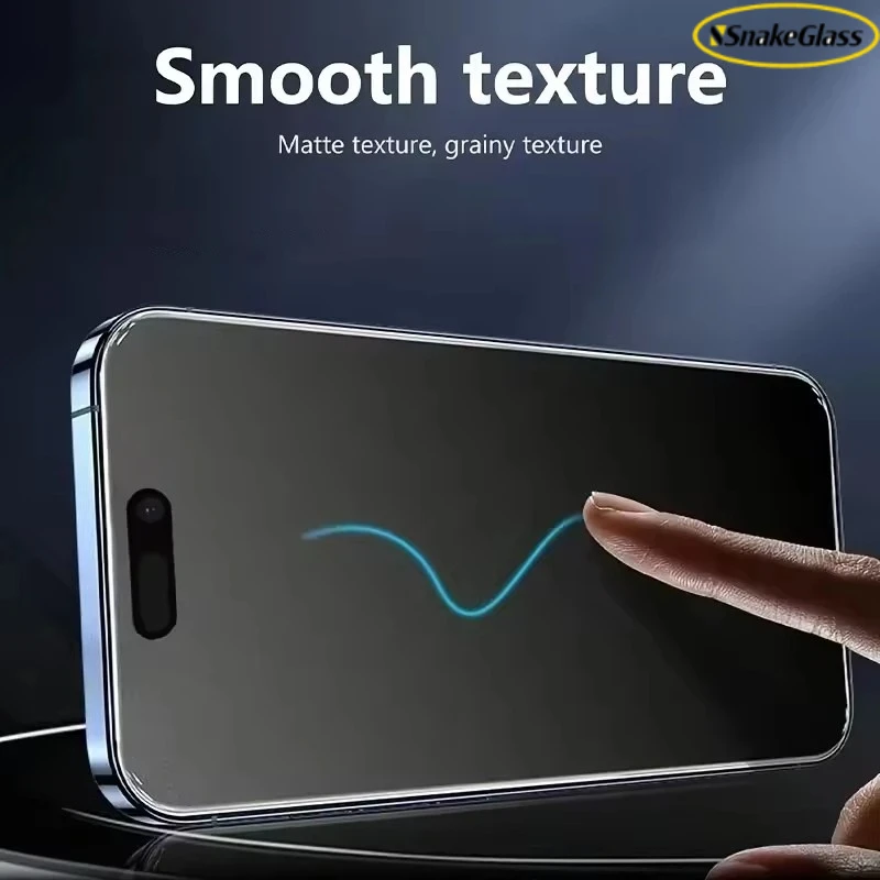 4PCS Matte Tempered Glass For iPhone 17 Pro Max 17 15 Pro 14 Pro 13 12 11 XR XS X 8 SE Screen Film Anti-Fingerprint Smooth Touch - view 6