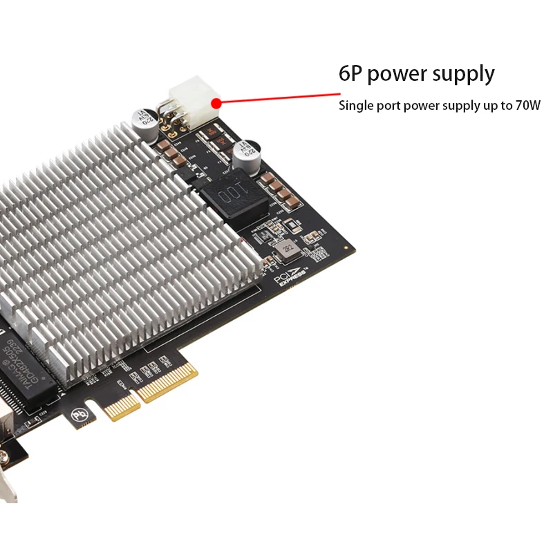 Adaptor jaringan Gigabit PCI-E, 2.5G Gigabit untuk Desktop dock station Lan card Splitter adapter