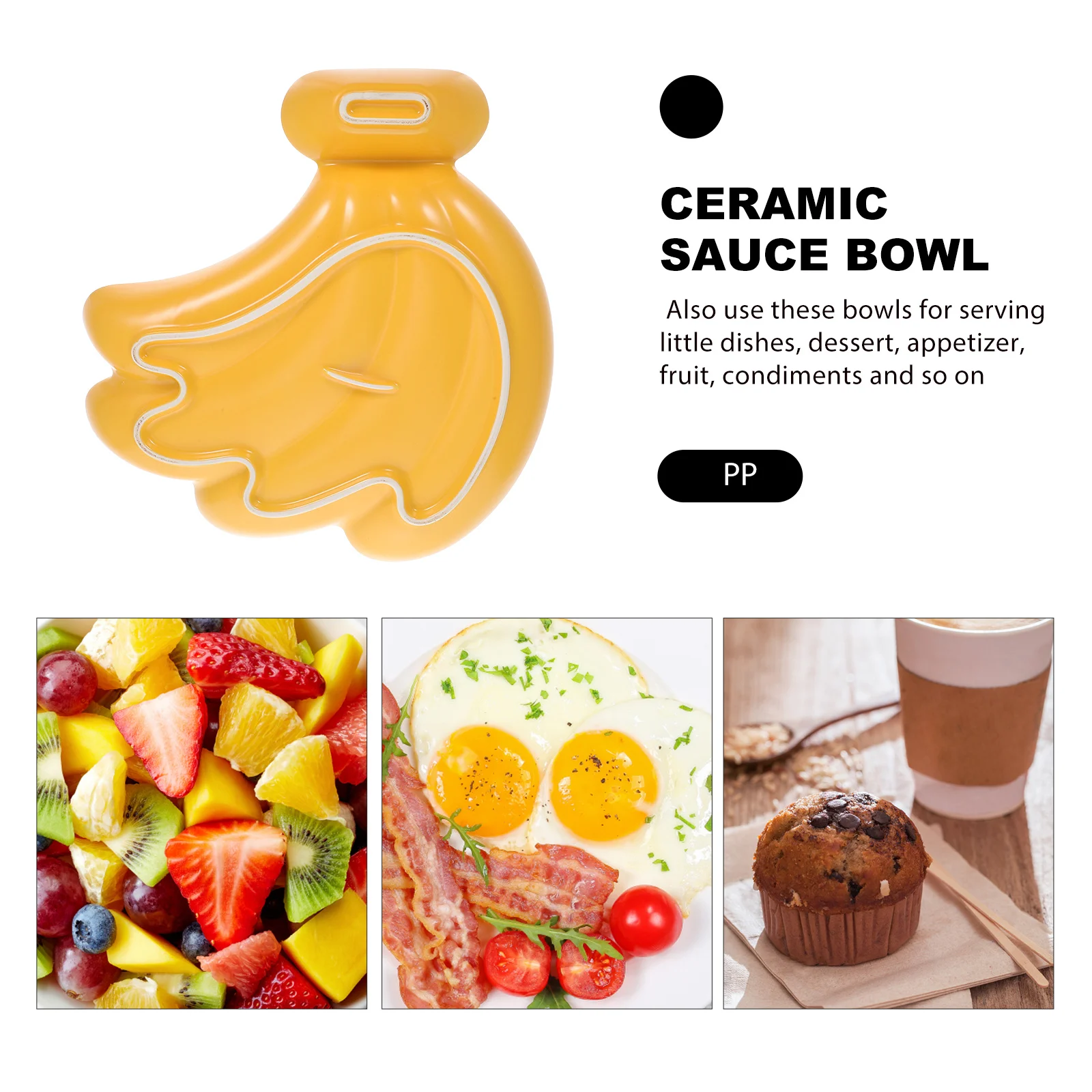 

1Pcs Banana Dish Ceramic Bowl Multifunctional Seasoning Fruit Salad Serving Heat-Resistant Microwave Safe Kitchen Home Decor